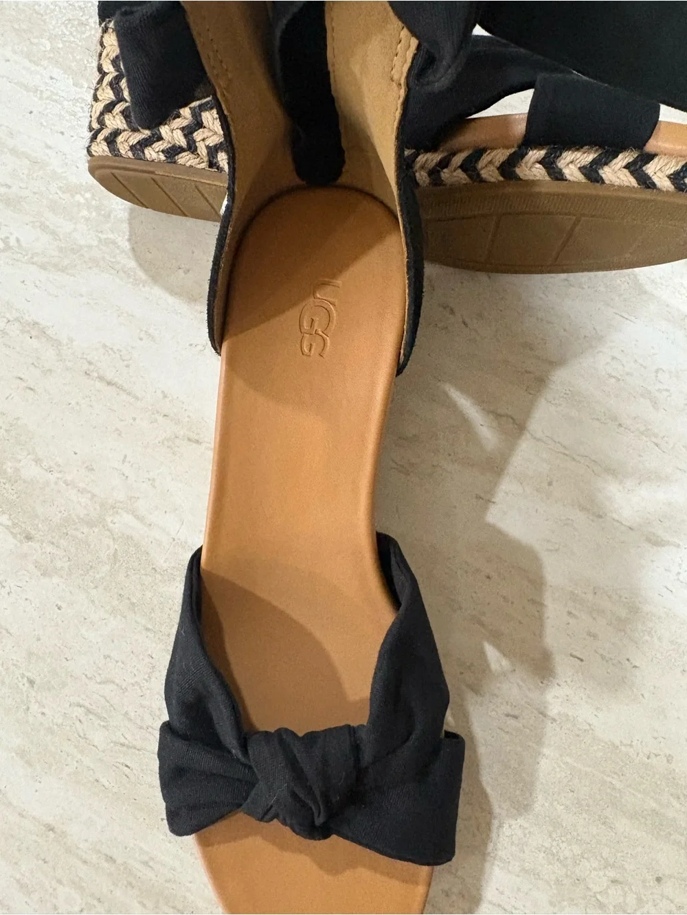 UGG black wedge